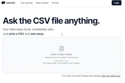 AskCSV AI Tool
