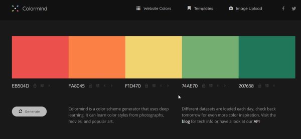 Colormind ai tool