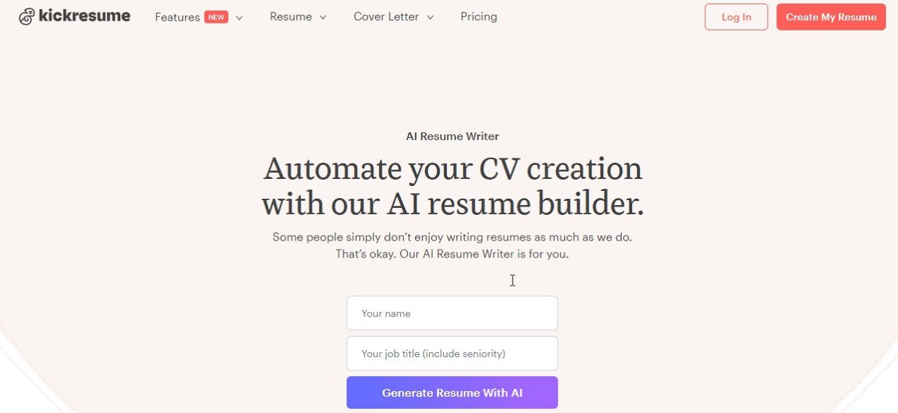 kick resume ai tool